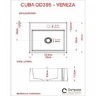 Kit Cuba Q395 Com Válvula Click 1 Polegada Sifão Flexível Pvc