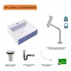 Kit Cuba Q395 Torneira Pratika 1060 Metal Válvula 1 Polegada