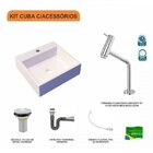 Kit Cuba Q395 Torneira Pratika 1060 Metal Válvula 1 Polegada