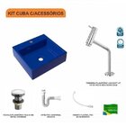 Kit Cuba Q395 Torneira Pratika 1060 Metal Válvula Click 1 Pol