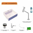 Kit Cuba Q395 Torneira Pratika 1060 Metal Válvula Click 1 Pol
