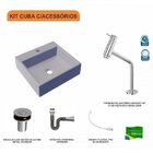 Kit Cuba Q395 Torneira Pratika 1060 Metal Válvula Click 1 Pol
