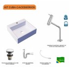 Kit Cuba Q395 Torneira Pratika 1060 Metal Válvula Click 1 Pol