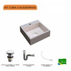 Kit Cuba Q395 Válvula Click 1 1/2 Polegada Sifão Flexível Cro