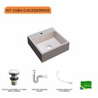 Kit Cuba Q395 Válvula Click 1 1/2 Polegada Sifão Flexível Pvc