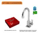 Kit Cuba Q39 C/torneira Luxo 1195 Metal 1/4 Volta