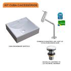 Kit Cuba Q39 C/torneira Pratika 1060 Metal + Válvula Click 1'