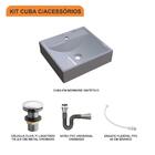 Kit Cuba Q39 C/válvula Click 1''g + Sifão Cromado + Flexível