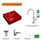 Kit Cuba Q39 Com Torneira 1198 Metal E Válvula 1" + Sifão Cro