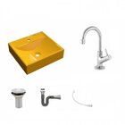 Kit Cuba Q39 Com Torneira 1198 Metal E Válvula 1" + Sifão Cro