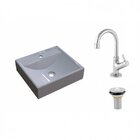 Kit Cuba Q39 Com Torneira 1198 Metal E Válvula 1 Pol. Cinza