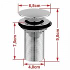 Kit Cuba Q39 Com Torneira 1198 Metal E Válvula Click 1 1/2" S