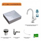 Kit Cuba Q39 Com Torneira 1198 Metal E Válvula Click 1''b E S