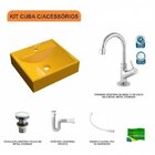 Kit Cuba Q39 Com Torneira 1198 Metal E Válvula Click 1"g Sifã