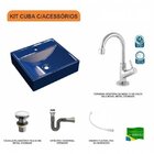 Kit Cuba Q39 Com Torneira 1198 Metal E Válvula Click 1"g Sifã