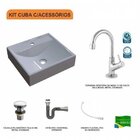 Kit Cuba Q39 Com Torneira 1198 Metal E Válvula Click 1"g Sifã