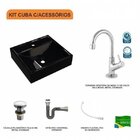 Kit Cuba Q39 Com Torneira 1198 Metal E Válvula Click 1"g Sifã