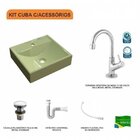 Kit Cuba Q39 Com Torneira 1198 Metal E Válvula Click 1"g Sifã