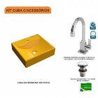 Kit Cuba Q39 Com Torneira Luxo 1195 E Válvula Click 1 1/2 Com