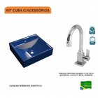 Kit Cuba Q39 Com Torneira Luxo 1195 Metal 1/4 Volta Compace A