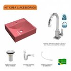 Kit Cuba Q39 Com Torneira Luxo 1195 Metal 1 Pol. E Sifão Pvc