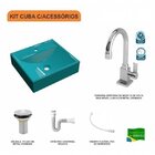 Kit Cuba Q39 Com Torneira Luxo 1195 Metal 1 Pol. E Sifão Pvc
