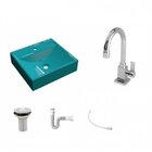 Kit Cuba Q39 Com Torneira Luxo 1195 Metal 1 Pol. E Sifão Pvc