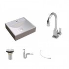 Kit Cuba Q39 Com Torneira Luxo 1195 Metal 1 Pol. E Sifão Pvc