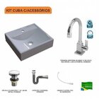 Kit Cuba Q39 Com Torneira Luxo 1195 Metal E Válvula Click 1 1