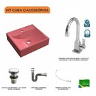 Kit Cuba Q39 Com Torneira Luxo 1195 Metal E Válvula Click 1 1