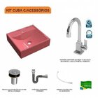 Kit Cuba Q39 Com Torneira Luxo 1195 Metal Válvula Click 1"b P