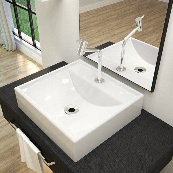 Kit Cuba Q39 Com Torneira Pratika 1060 Metal 1/4 Volta Compac