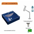 Kit Cuba Q39 Com Torneira Pratika 1060 Metal E Válvula 1 Pol.