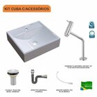 Kit Cuba Q39 Com Torneira Pratika 1060 Metal E Válvula 1 Pol.