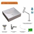 Kit Cuba Q39 Com Torneira Pratika 1060 Metal E Válvula 1 Pol.