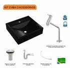 Kit Cuba Q39 Com Torneira Pratika 1060 Metal E Válvula, Sifão