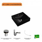 Kit Cuba Q39 Com Válvula Click, Sifão Cromado E Flexível Comp