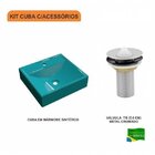 Kit Cuba Q39 Com Válvula Metal 1 Pol. Compace Azul Turquesa