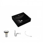 Kit Cuba Q39 Com Válvula, Sifão Pvc E Flexível Compace Preto