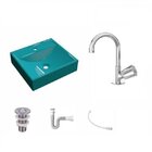 Kit Cuba Q39 Torneira C50 E Válvula 1 Polegada Abs Sifão Pvc