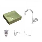 Kit Cuba Q39 Torneira C50 E Válvula 1 Polegada Abs Sifão Pvc