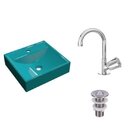 Kit Cuba Q39 Torneira C50 Válvula 1 Polegada Abs Compace Azul