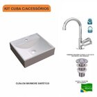 Kit Cuba Q39 Torneira C50 Válvula 1 Polegada Abs Compace Bege
