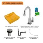 Kit Cuba Q440 C/torneira Luxo 1195 Metal + Válvula Click 1''b