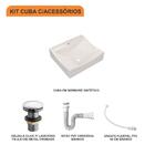 Kit Cuba Q440 C/válvula Click 1''g + Sifão Pvc + Flexível