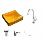 Kit Cuba Q440 Com Torneira 1198 Metal E Válvula 1 Pol. Sifão