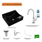 Kit Cuba Q440 Com Torneira 1198 Metal E Válvula 1 Pol. Sifão