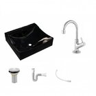 Kit Cuba Q440 Com Torneira 1198 Metal E Válvula 1 Pol. Sifão