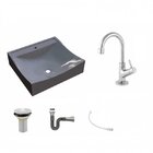 Kit Cuba Q440 Com Torneira 1198 Metal E Válvula 1 Pol. Sifão