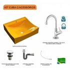 Kit Cuba Q440 Com Torneira 1198 Metal E Válvula Click 1 Pol.